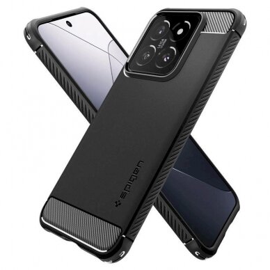 Dėklas Spigen Rugged Armor case for Xiaomi 14 - Matinis Juodas 7