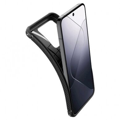 Dėklas Spigen Rugged Armor case for Xiaomi 14 - Matinis Juodas 8