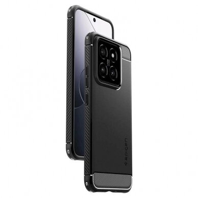 Dėklas Spigen Rugged Armor case for Xiaomi 14 - Matinis Juodas 9