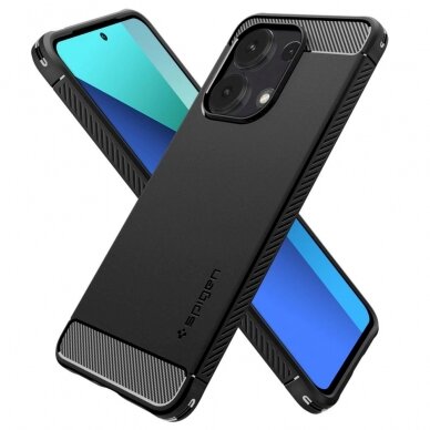 Spigen Rugged Armor Dėklas Xiaomi Redmi Note 13 4G / LTE - matte Juodas 1