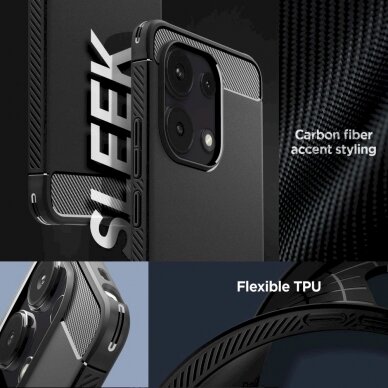 Spigen Rugged Armor Dėklas Xiaomi Redmi Note 13 4G / LTE - matte Juodas 11