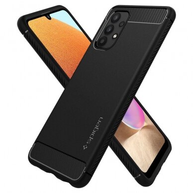 AUKŠTOS KOKYBĖS DĖKLAS SPIGEN RUGGED ARMOR GALAXY A52/ A52s MATTE JUODAS 5