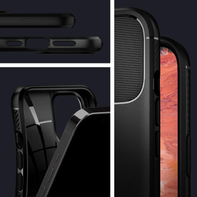 Aukštos Kokybės Dėklas Spigen Rugged Armor Iphone 12 Pro / Iphone 12 Juodas 8