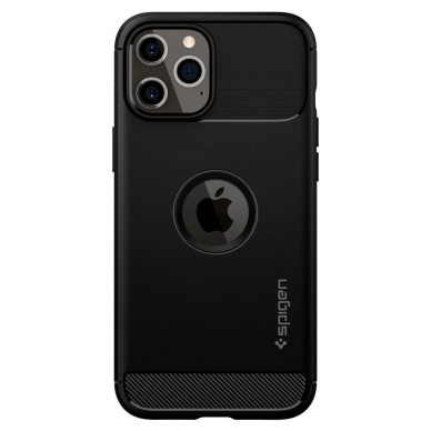 Aukštos Kokybės Dėklas Spigen Rugged Armor Iphone 12 Pro / Iphone 12 Juodas