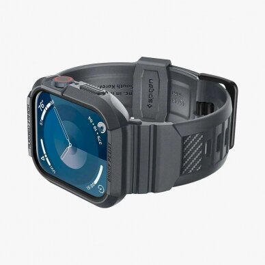 Spigen Rugged Armor Pro Dėklas Apple Watch 4 / 5 / 6 / 7 / 8 / 9 / SE (44 / 45 mm) - tamsiai pilkas 3