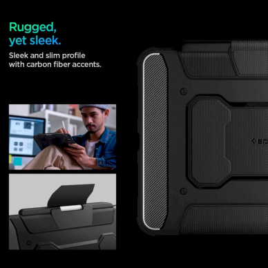 Spigen Rugged Armor Pro Dėklas iPad Pro 11 2024 - Juodas 11