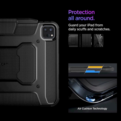 Spigen Rugged Armor Pro Dėklas iPad Pro 11 2024 - Juodas 12