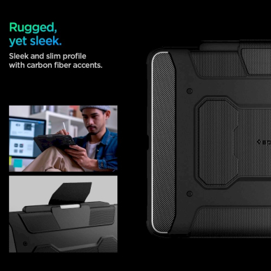 Spigen Rugged Armor Pro Dėklas iPad Pro 13 2024 - Juodas 13