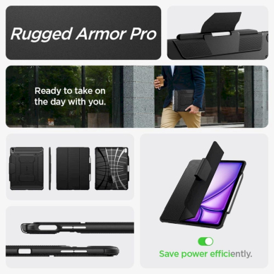 Spigen Rugged Armor Pro iPad Air 13 2024 Case - Juodas 16