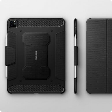 ATVERČIAMAS DĖKLAS SPIGEN RUGGED ARMOR IPAD PRO 12.9 2021 Juodas 17