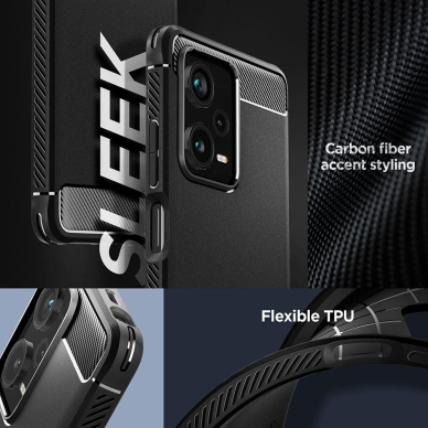 Dėklas Spigen RUGGED ARMOR XIAOMI REDMI NOTE 12 PRO PLUS 5G Juodas 11