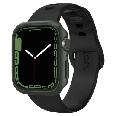 Rėmelis SPIGEN THIN FIT APPLE WATCH 7/8/9 (45MM) tamsiai žalia