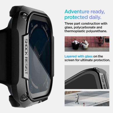 Spigen Tough Armor Dėklas Apple Watch 10 46mm - Juodas 9