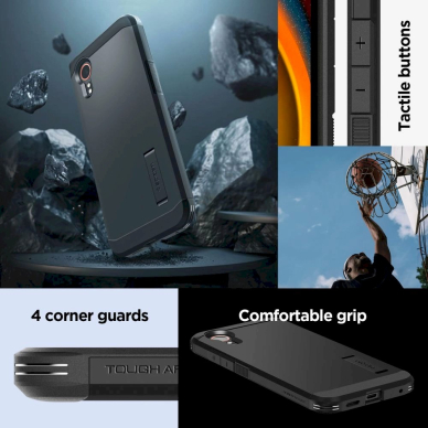 Spigen Tough Armor Dėklas skirtas Samsung Galaxy XCover 7 - Juodas 10