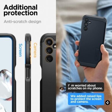 Dėklas Spigen TOUGH ARMOR SAMSUNG GALAXY A14 4G Juodas 13