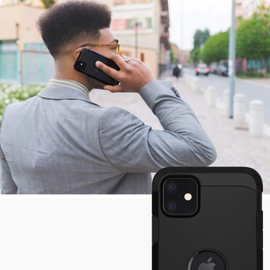 Aukštos Kokybės Dėklas Spigen Tough Armor Iphone 11 Juodas 7