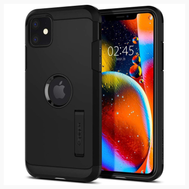 Aukštos Kokybės Dėklas Spigen Tough Armor Iphone 11 Juodas