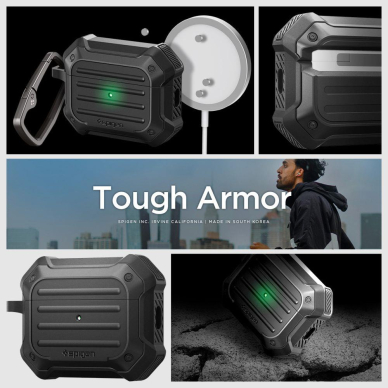 Spigen TOUGH ARMOR MAG MAGSAFE Apple AIRPODS PRO 1 / 2 Juodas 10