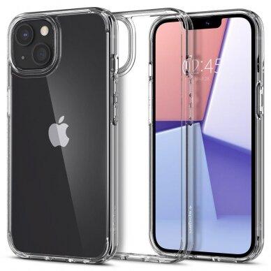 Aukštos kokybės dėklas Spigen Ultra Hybrid iPhone 13 Permatomas