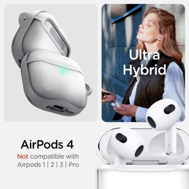 Spigen Ultra Hybrid Dėklas AirPods 4 - Baltas 9