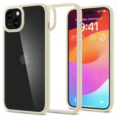 Spigen Ultra Hybrid case for iPhone 15 - Kreminė