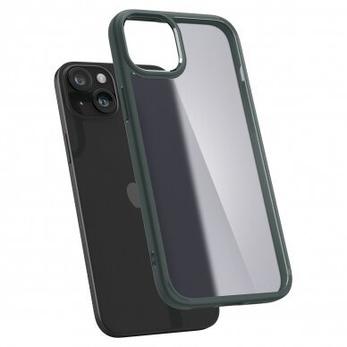 Spigen Ultra Hybrid case for iPhone 15 - dark green 7