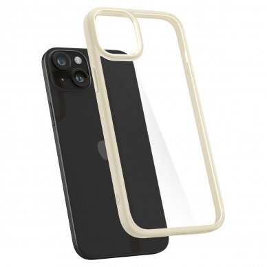 Spigen Ultra Hybrid case for iPhone 15 Plus - Kreminė 4