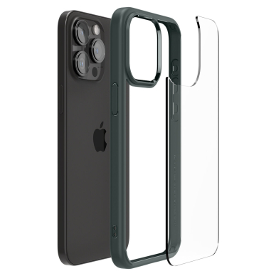 Spigen Ultra Hybrid case for iPhone 15 Pro Max - Žalias 8