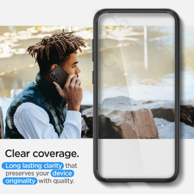 Dėklas Spigen ULTRA HYBRID GALAXY S23 Juodais kraštais 8