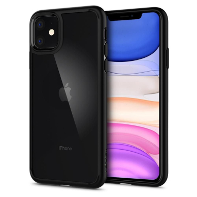 Aukštos Kokybės Dėklas Spigen Ultra Hybrid Iphone 11 Matte Juodas