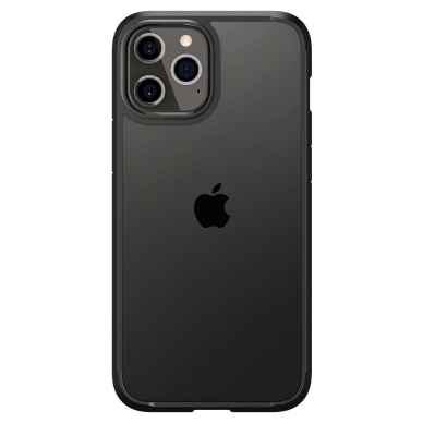 Aukštos Kokybės Dėklas Spigen Ultra Hybrid Iphone 12 Pro / Iphone 12 Matinis Juodas