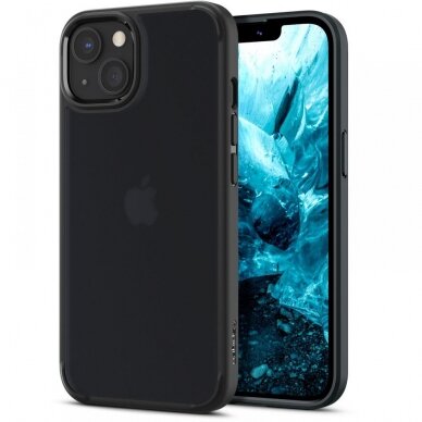 AUKŠTOS KOKYBĖS DĖKLAS SPIGEN ULTRA HYBRID IPHONE 13 MATTE FROST JUODAS 1