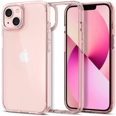 AUKŠTOS KOKYBĖS DĖKLAS SPIGEN ULTRA HYBRID IPHONE 13 ROSE CRYSTAL