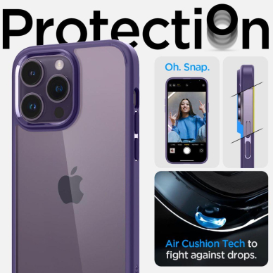 Dėklas Spigen ULTRA HYBRID IPHONE 14 PRO MAX Violetinis 10