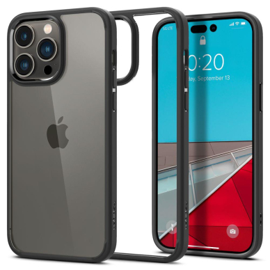 Dėklas Spigen ULTRA HYBRID IPHONE 14 PRO MAX Juodas