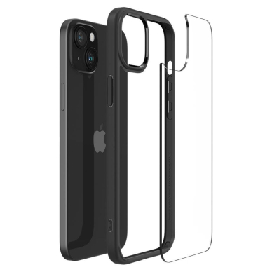 Apsauginis dėklas Spigen ULTRA HYBRID IPHONE 15 MATTE Juodas 6