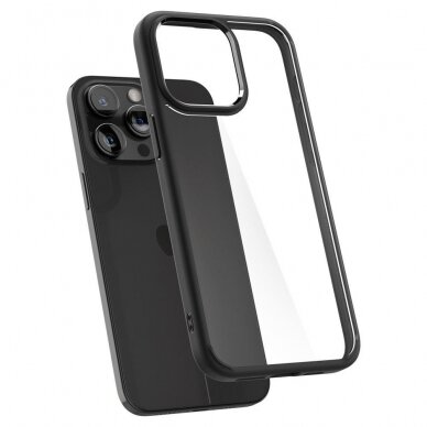 Apsauginis dėklas Spigen ULTRA HYBRID IPHONE 15 PRO MATTE Juodas 5