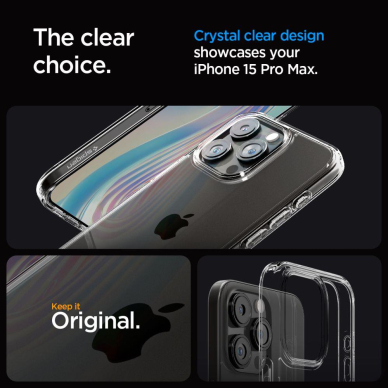 Apsauginis dėklas Spigen ULTRA HYBRID IPHONE 15 PRO MAX CRYSTAL Skaidrus 10