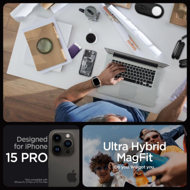 Apsauginis dėklas Spigen ULTRA HYBRID MAG MAGSAFE IPHONE 15 PRO ZERO ONE 8