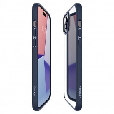 Apsauginis dėklas Spigen Ultra Hybrid, navy Mėlynas - iPhone 15 8