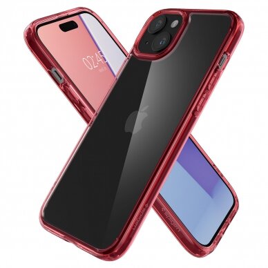 Apsauginis dėklas Spigen Ultra Hybrid, red crystal - iPhone 15 7