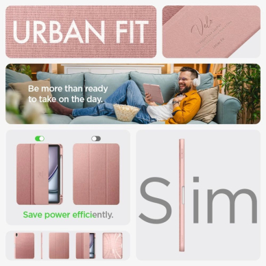 Spigen Urban Fit Dėklas iPad Air 10.9 4/5 2020-2022 / 11.6 2024 - rožinis 16