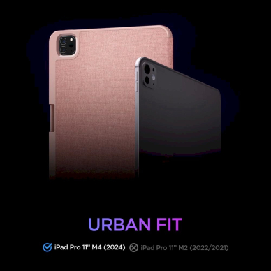 Spigen Urban Fit iPad Pro 11 2024 Case - rožinis 12