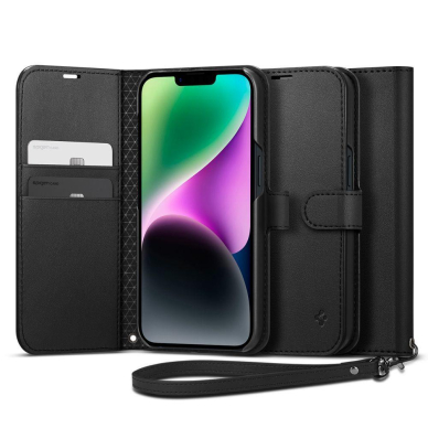 Dėklas Spigen WALLET S IPHONE 14 Juodas