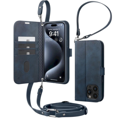 Dėklas Spigen WALLET &quot;S&quot; PRO IPHONE 15 PRO Mėlynas 8