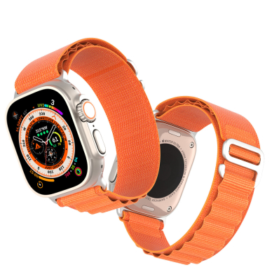 Apyrankė Dux Ducis Strap GS Version Sport Apple Watch Ultra/9/8/7/6/SE/5/4/3/2/1 (42, 44, 45, 49mm) - Oranžinė 4