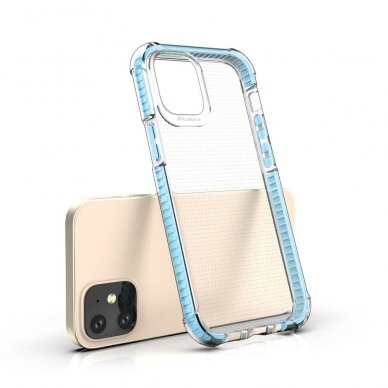 Dėklas Sutvirtintais Kampais Spring Armor clear TPU iPhone 12 mini Žaliais Kraštais 3