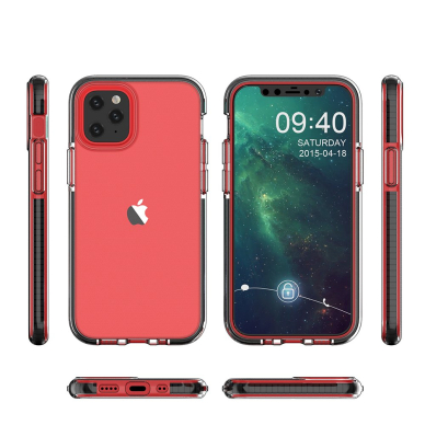 SKAIDRUS TPU DĖKLAS SU SPALVOTU RĖMU „SPRING CASE“ Iphone 12 Mini Tamsiai Mėlynas 1