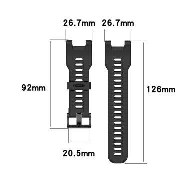 [Užsakomoji prekė] Apyrankė Amazfit T-Rex / T-Rex Pro - Techsuit Watchband (W067) - Juodas 2