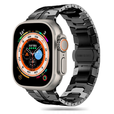 [Užsakomoji prekė] Apyrankė Apple Watch 1/2/3/3/4/4/5/5/6/6/7/8/9/SE/SE 2/Ultra/Ultra 2 (42/44/45/49mm) - Techsuit Watchband (W063) - Juodas